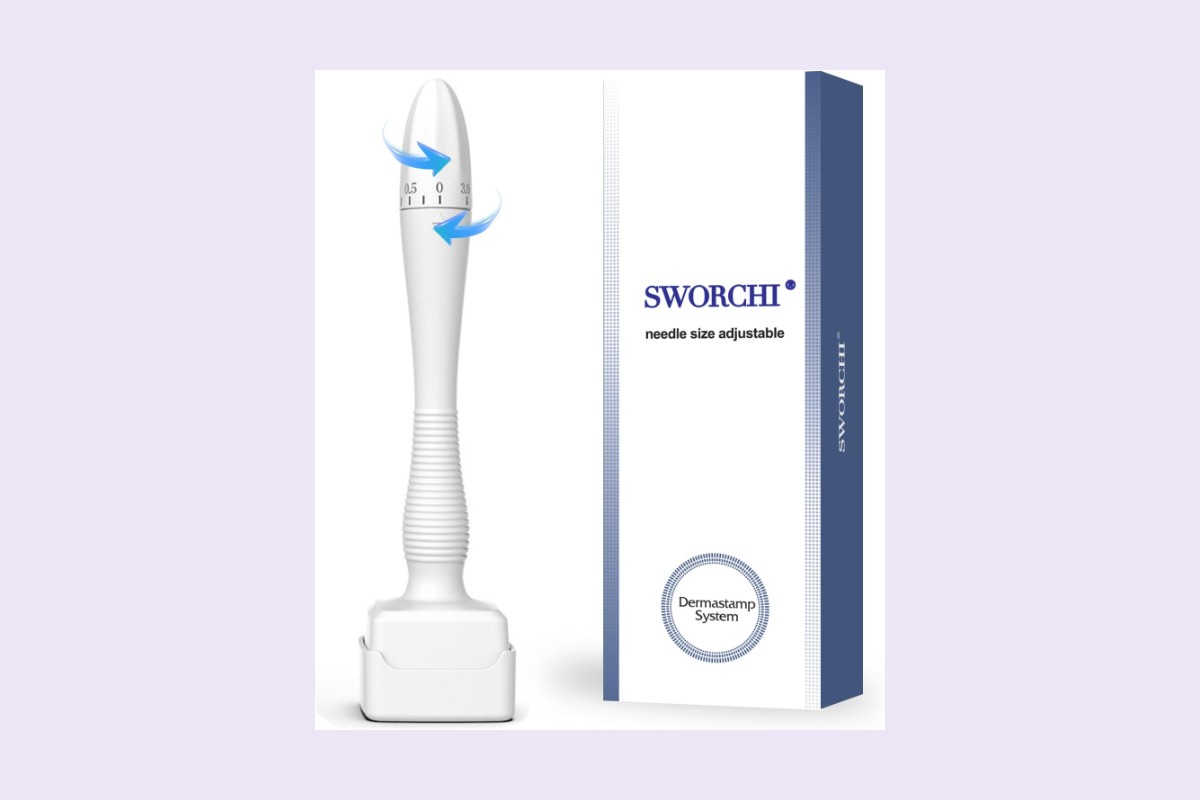 Derma stamp à 140 micro-aiguilles pour le cuir chevelu