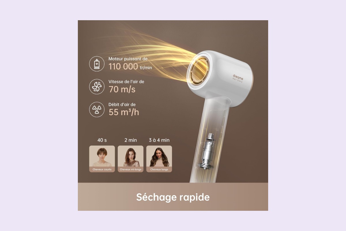 Dreame Hair Glory Combo et son moteur haute vitesse