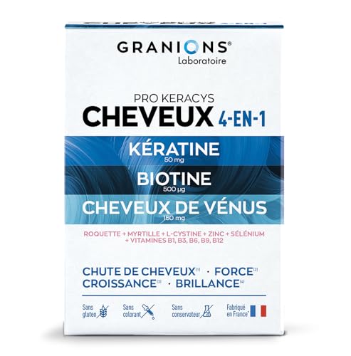 Granions Pro Keracys Cheveux 4 en 1, boîte de 90 comprimés