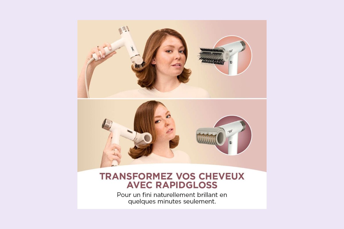 Sèche-cheveux Shark SpeedStyle et son embout RapidGloss